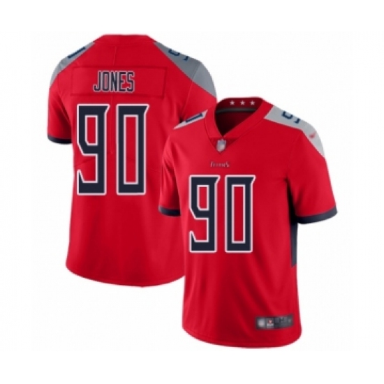 Youth Tennessee Titans 90 DaQuan Jones Limited Red Inverted Legend Football Jersey