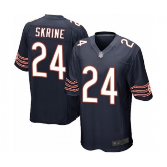 Men's Chicago Bears 24 Buster Skrine Game Navy Blue Team Color Football Jersey