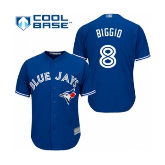 Youth Toronto Blue Jays 8 Cavan Biggio Authentic Blue Alternate Baseball Player Jersey