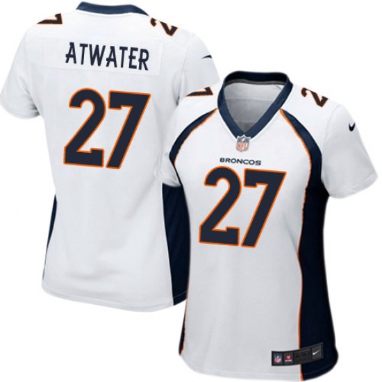 Women's Nike Denver Broncos 27 Steve Atwater Game White NFL Jersey