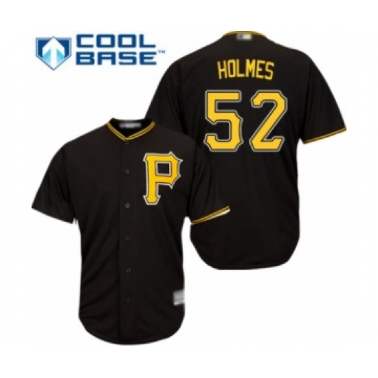 Youth Pittsburgh Pirates 52 Clay Holmes Authentic Black Alternate Cool Base Baseball Player Jersey