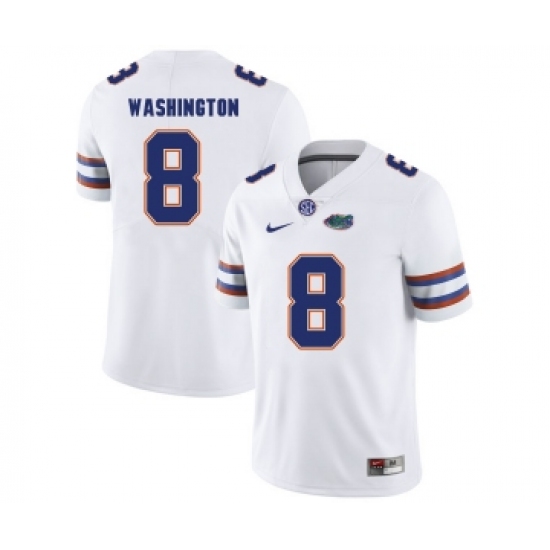 Florida Gators 8 Nick Washington White College Football Jersey