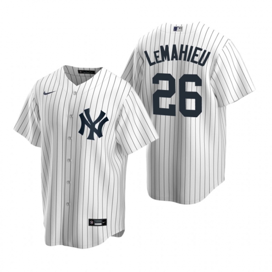 Men's Nike New York Yankees 26 DJ LeMahieu White Home Stitched Baseball Jersey