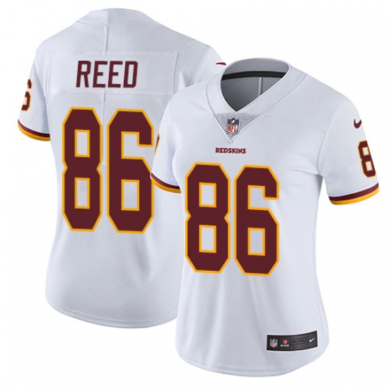 Women's Nike Washington Redskins 86 Jordan Reed White Vapor Untouchable Limited Player NFL Jersey