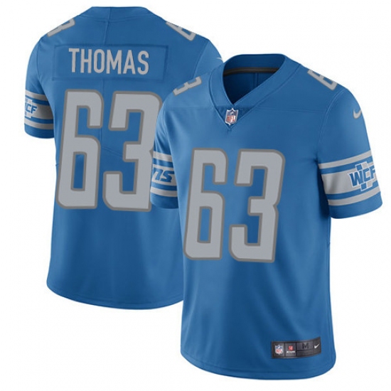 Youth Nike Detroit Lions 63 Brandon Thomas Elite Light Blue Team Color NFL Jersey