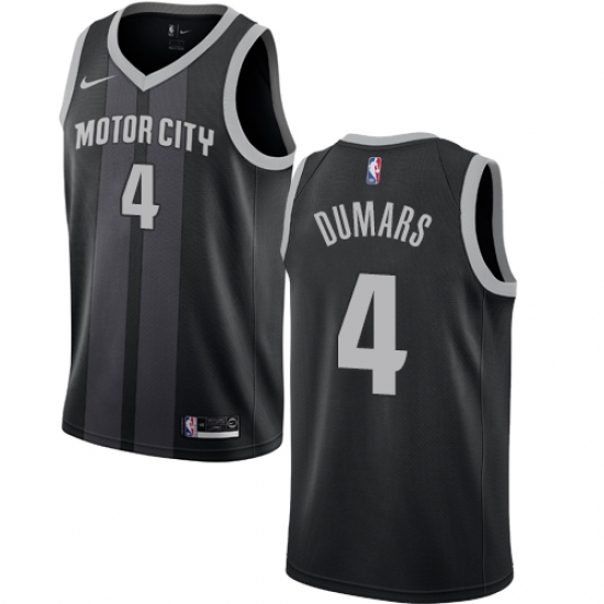 Youth Nike Detroit Pistons 4 Joe Dumars Swingman Black NBA Jersey - City Edition