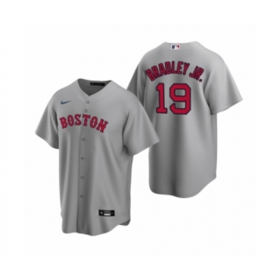 Women's Boston Red Sox 19 Jackie Bradley Jr. Nike Gray Replica Road Jersey