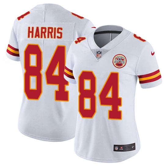 Women's Nike Kansas City Chiefs 84 Demetrius Harris Elite White NFL Jersey