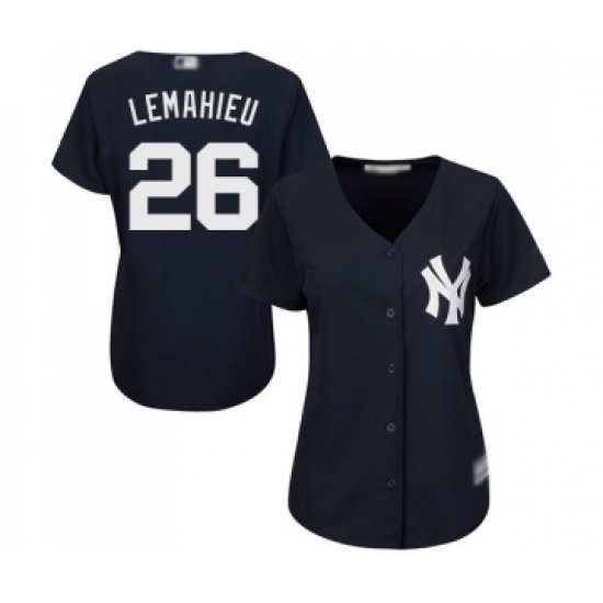 Women's New York Yankees 26 DJ LeMahieu Authentic Navy Blue Alternate Baseball Jersey