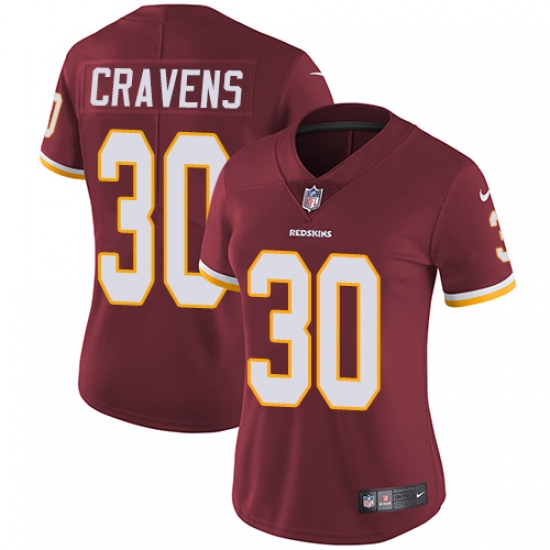 Women's Nike Washington Redskins 30 Su'a Cravens Elite Burgundy Red Team Color NFL Jersey