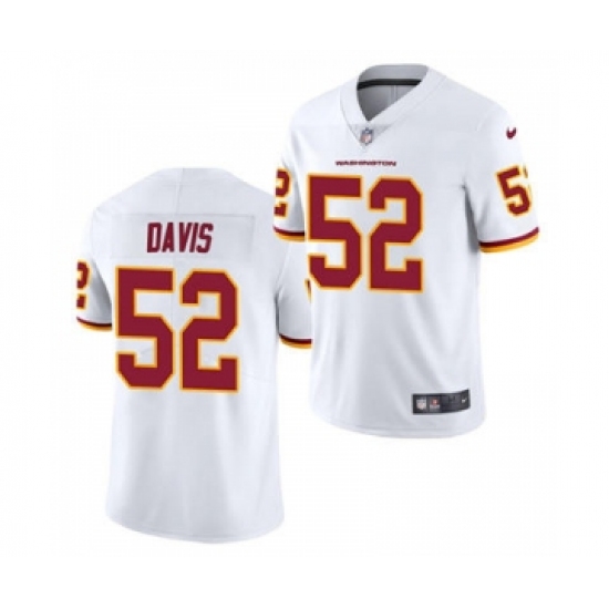 Men's Washington Football Team 52 Jamin Davis White 2021 Football Draft Limited Jersey