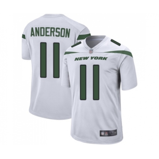 Men's New York Jets 11 Robby Anderson Game White Football Jersey
