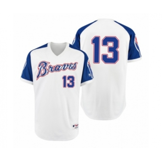 Women Braves 13 Ronald Acuna Jr. White 1974 Turn Back the Clock Authentic Jersey