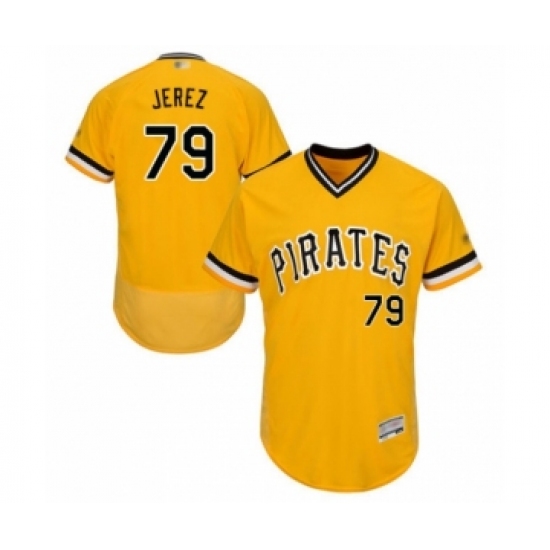 Men's Pittsburgh Pirates 79 Williams Jerez Gold Alternate Flex Base Authentic Collection Baseball Player Jersey