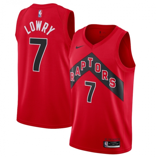 Youth Toronto Raptors 7 Kyle Lowry Nike Red 2020-21 Icon Swingman Jersey