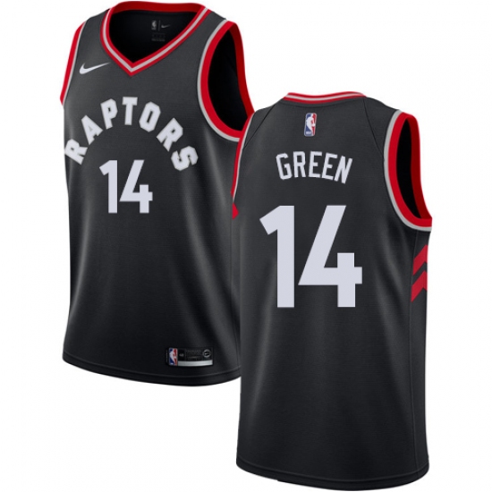 Men's Nike Toronto Raptors 14 Danny Green Swingman Black NBA Jersey Statement Edition