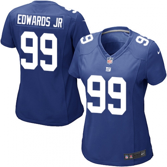 Women's Nike New York Giants 99 Mario Edwards Jr Game Royal Blue Team Color NFL Jersey