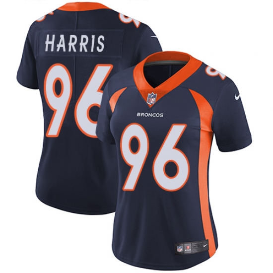 Women's Nike Denver Broncos 96 Shelby Harris Navy Blue Alternate Vapor Untouchable Limited Player NFL Jersey