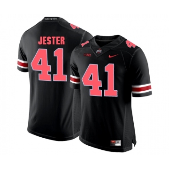 Ohio State Buckeyes 41 Hayden Jester Blackout College Football Jersey