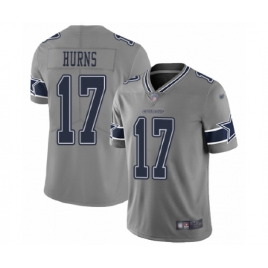 Women's Dallas Cowboys 17 Allen Hurns Limited Gray Inverted Legend Football Jersey