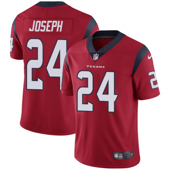 Men's Nike Houston Texans 24 Johnathan Joseph Limited Red Alternate Vapor Untouchable NFL Jersey