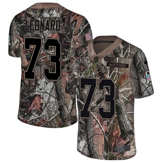 Men's Nike New Orleans Saints 73 Rick Leonard Camo Rush Realtree Limited NFL Jersey