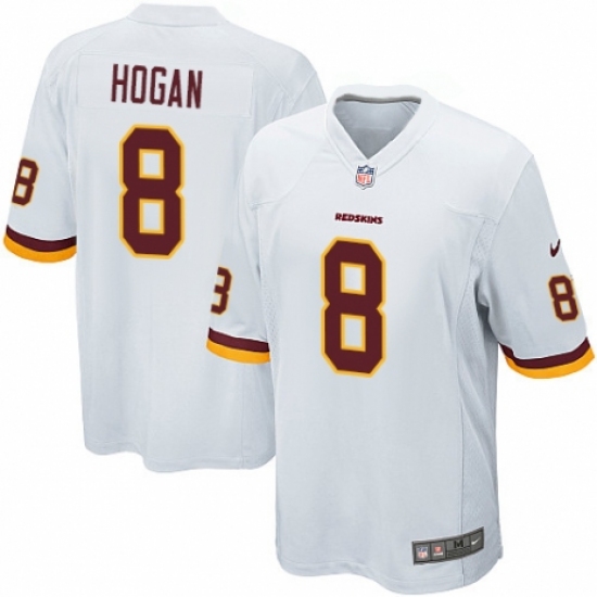 Men's Nike Washington Redskins 8 Kevin Hogan Game White NFL Jersey