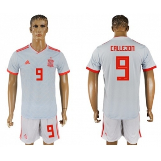 Spain 9 Callejon Away Soccer Country Jersey