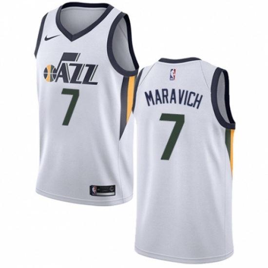 Men's Nike Utah Jazz 7 Pete Maravich Swingman NBA Jersey - Association Edition