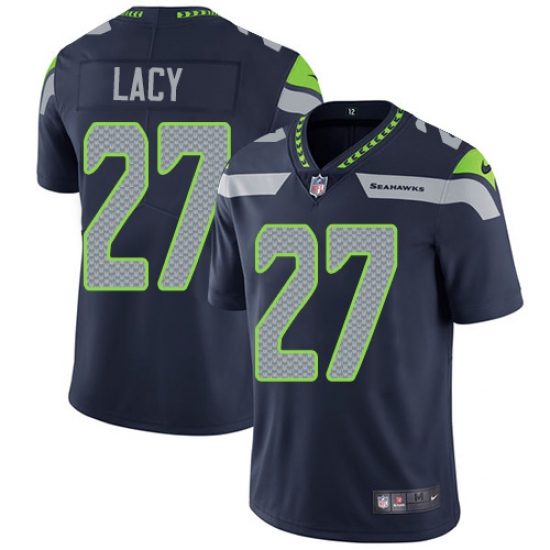 Youth Nike Seattle Seahawks 27 Eddie Lacy Steel Blue Team Color Vapor Untouchable Limited Player NFL Jersey