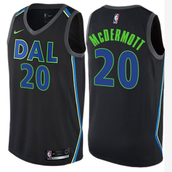 Men's Nike Dallas Mavericks 20 Doug McDermott Swingman Black NBA Jersey - City Edition