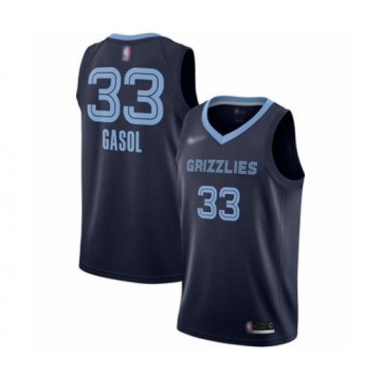 Women's Memphis Grizzlies 33 Marc Gasol Swingman Navy Blue Finished Basketball Jersey - Icon Edition