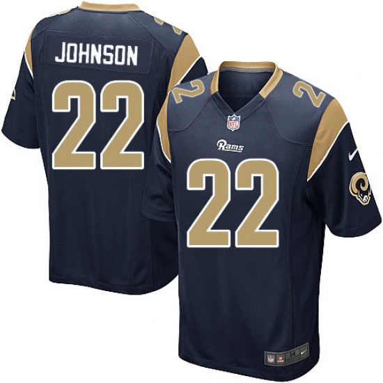 Men's Nike Los Angeles Rams 22 Trumaine Johnson Game Navy Blue Team Color NFL Jersey