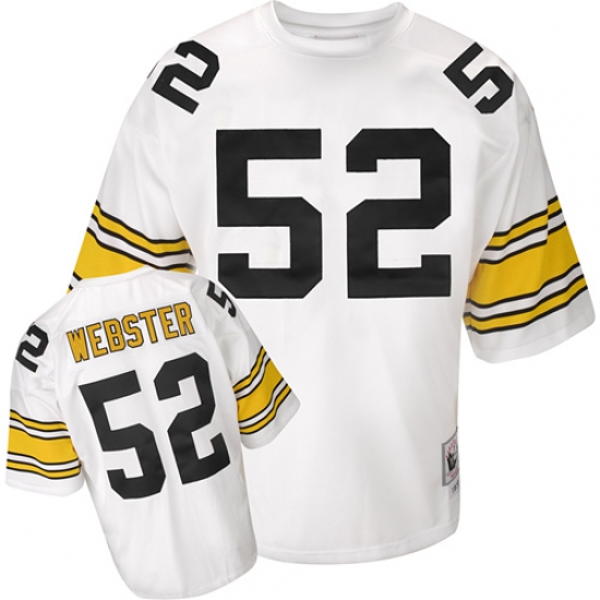 Mitchell And Ness Pittsburgh Steelers 52 Mike Webster White Authentic Throwback NFL Jersey