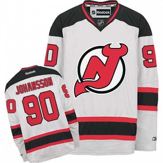 Women's Reebok New Jersey Devils 90 Marcus Johansson Authentic White Away NHL Jersey