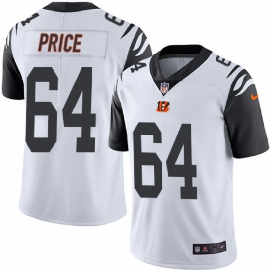 Youth Nike Cincinnati Bengals 64 Billy Price Limited White Rush Vapor Untouchable NFL Jersey