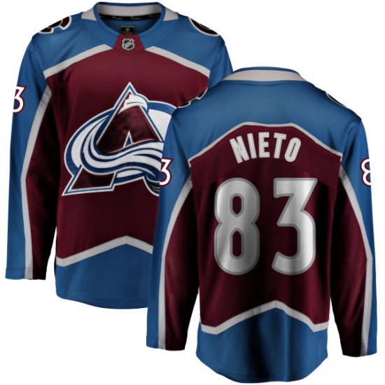 Youth Colorado Avalanche 83 Matt Nieto Fanatics Branded Maroon Home Breakaway NHL Jersey