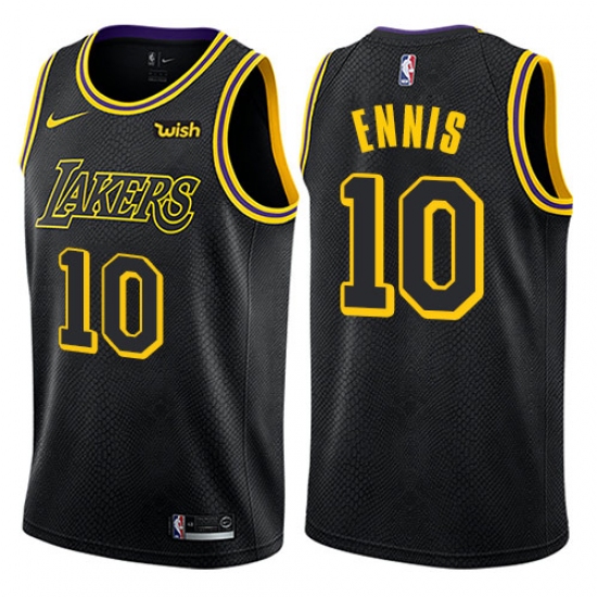 Youth Nike Los Angeles Lakers 10 Tyler Ennis Swingman Black NBA Jersey - City Edition