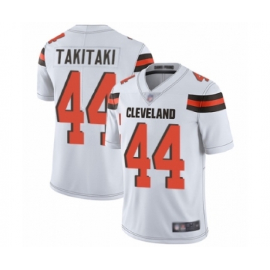 Men's Cleveland Browns 44 Sione Takitaki White Vapor Untouchable Limited Player Football Jersey