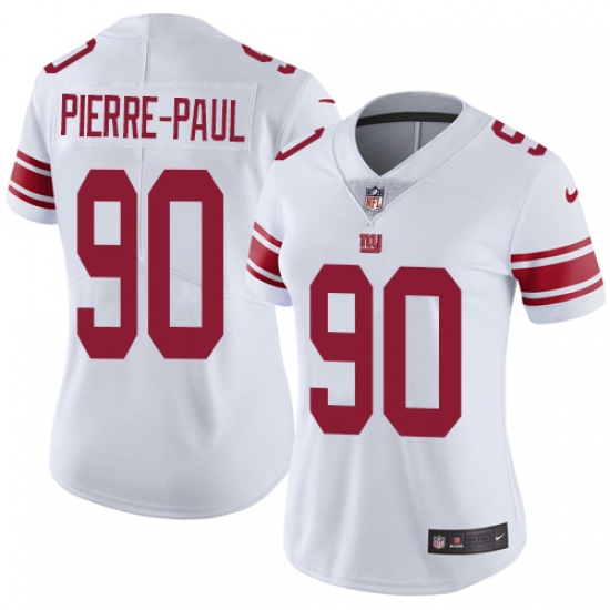 Women's Nike New York Giants 90 Jason Pierre-Paul White Vapor Untouchable Limited Player NFL Jersey