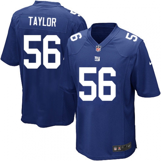 Men's Nike New York Giants 56 Lawrence Taylor Game Royal Blue Team Color NFL Jersey