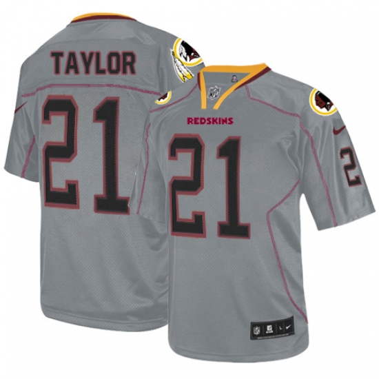 Men's Nike Washington Redskins 21 Sean Taylor Elite Lights Out Grey NFL Jersey