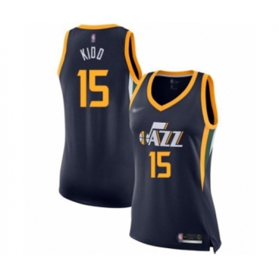 Women's Utah Jazz 15 Stanton Kidd Swingman Navy Blue Basketball Jersey - Icon Edition