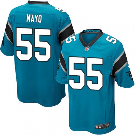 Men's Nike Carolina Panthers 55 David Mayo Game Blue Alternate NFL Jersey