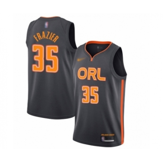 Men's Orlando Magic 35 Melvin Frazier Swingman Charcoal Basketball Jersey - 2019 20 City Edition