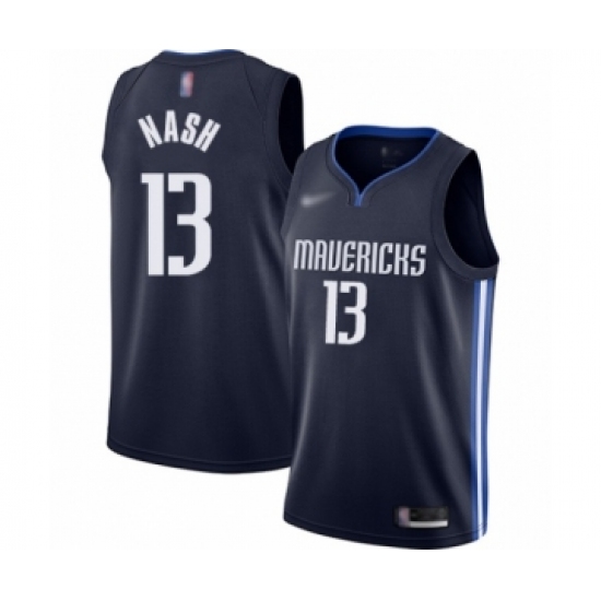 Youth Dallas Mavericks 13 Steve Nash Swingman Navy Finished Basketball Jersey - Statement Edition