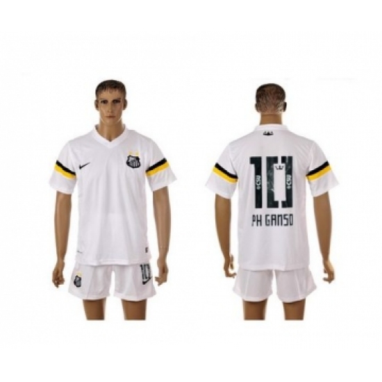 Santos 10 PH Ganso White Home Soccer Club Jersey