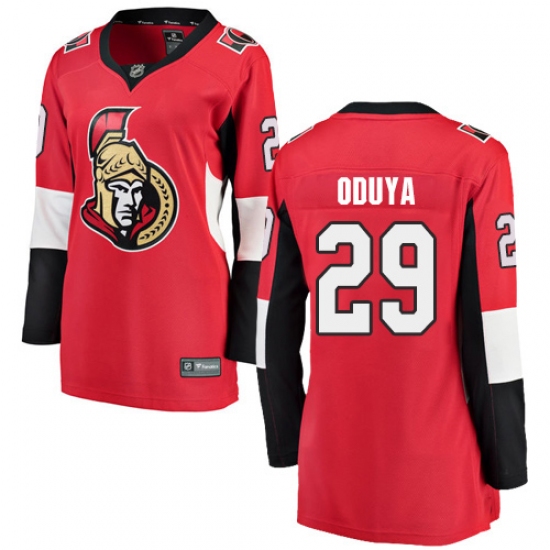 Women's Ottawa Senators 29 Johnny Oduya Fanatics Branded Red Home Breakaway NHL Jersey