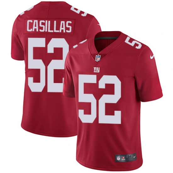 Men's Nike New York Giants 52 Jonathan Casillas Red Alternate Vapor Untouchable Limited Player NFL Jersey