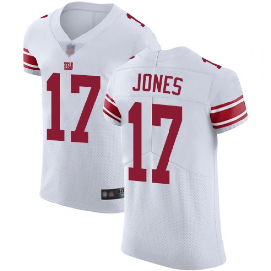 Nike New York Giants 17 Daniel Jones White Men's Stitched NFL Vapor Untouchable Elite Jersey